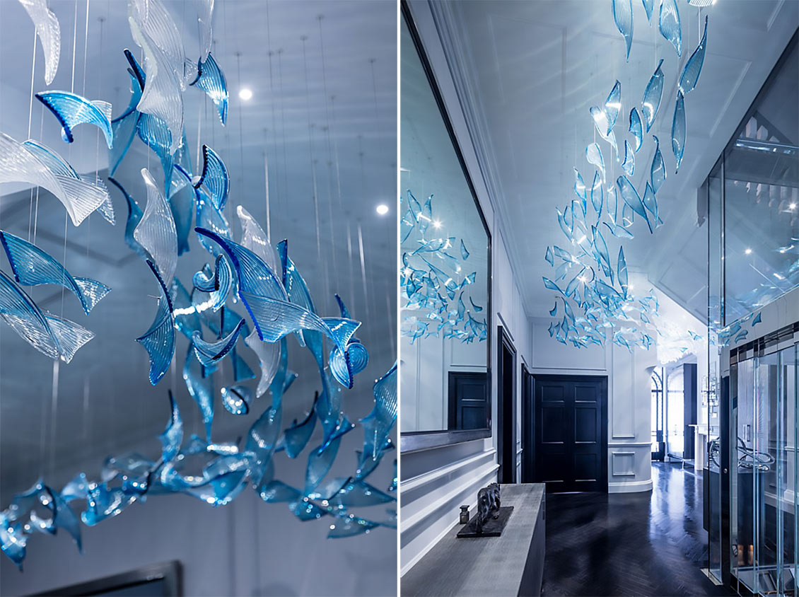 Mirror Space Blue Art Chandelier Mirror Space Blue Art Chandelier