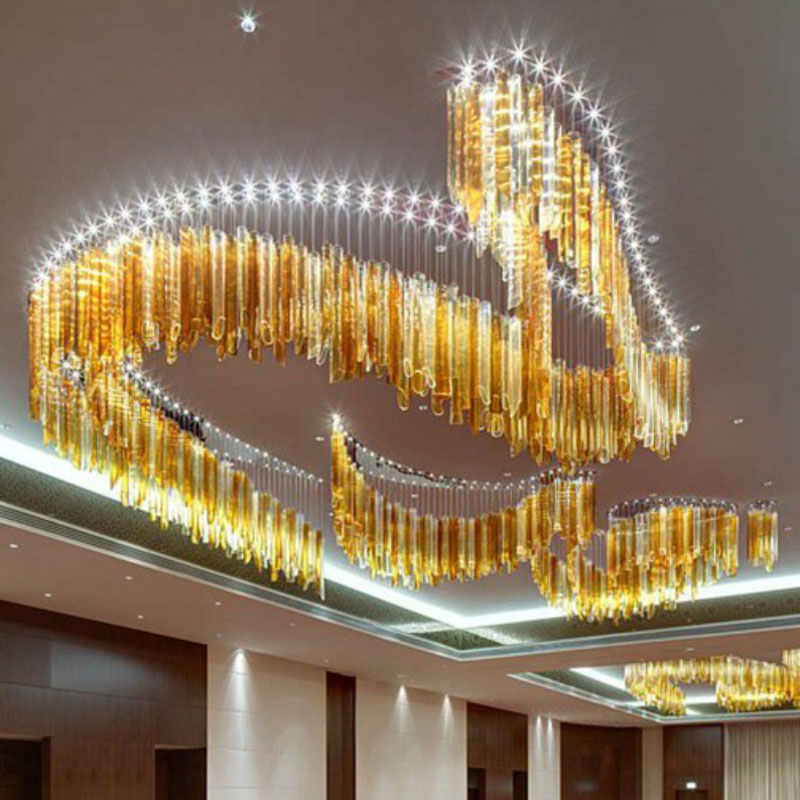 L-001-06-H161 Luxury Art Golden Flow Chandelier｜Customizable Premium Edition