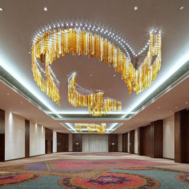 L-001-06-H161 Luxury Art Golden Flow Chandelier｜Customizable Premium Edition