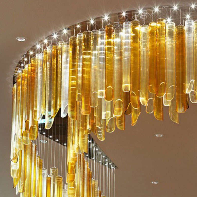L-001-06-H161 Luxury Art Golden Flow Chandelier｜Customizable Premium Edition