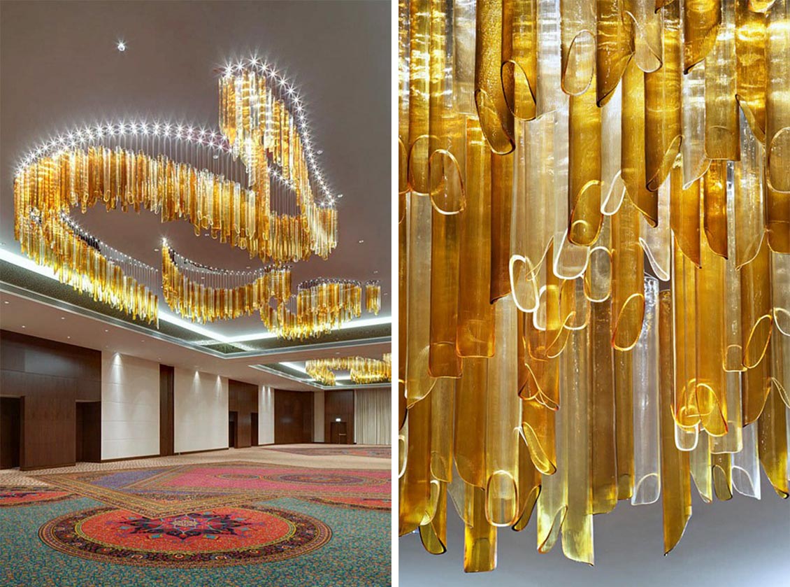 Luxury Art Golden Flow Chandelier Luxury Art Golden Flow Chandelier