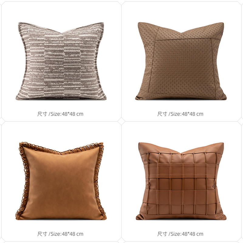 T-173-01-1-003 Caramel Brown Luxury Pillow Series｜Soft Furnishing Collection