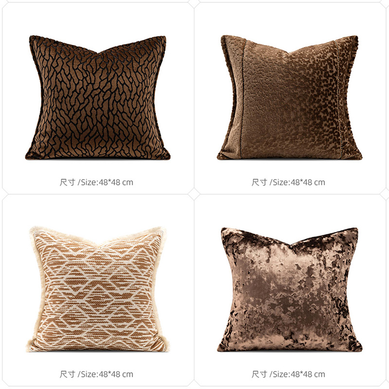 T-173-01-1-003 Caramel Brown Luxury Pillow Series｜Soft Furnishing Collection