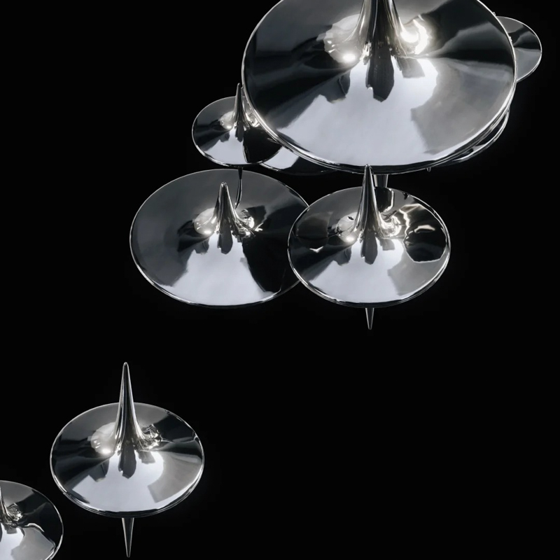 S-068-08-D008 Mirror-Metal Top Cluster Art Installation