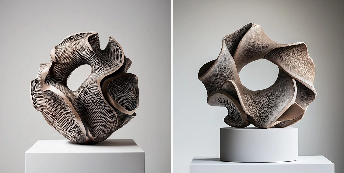 Coral-Textured Circular Sculptures Coral-Textured Circular Sculptures
