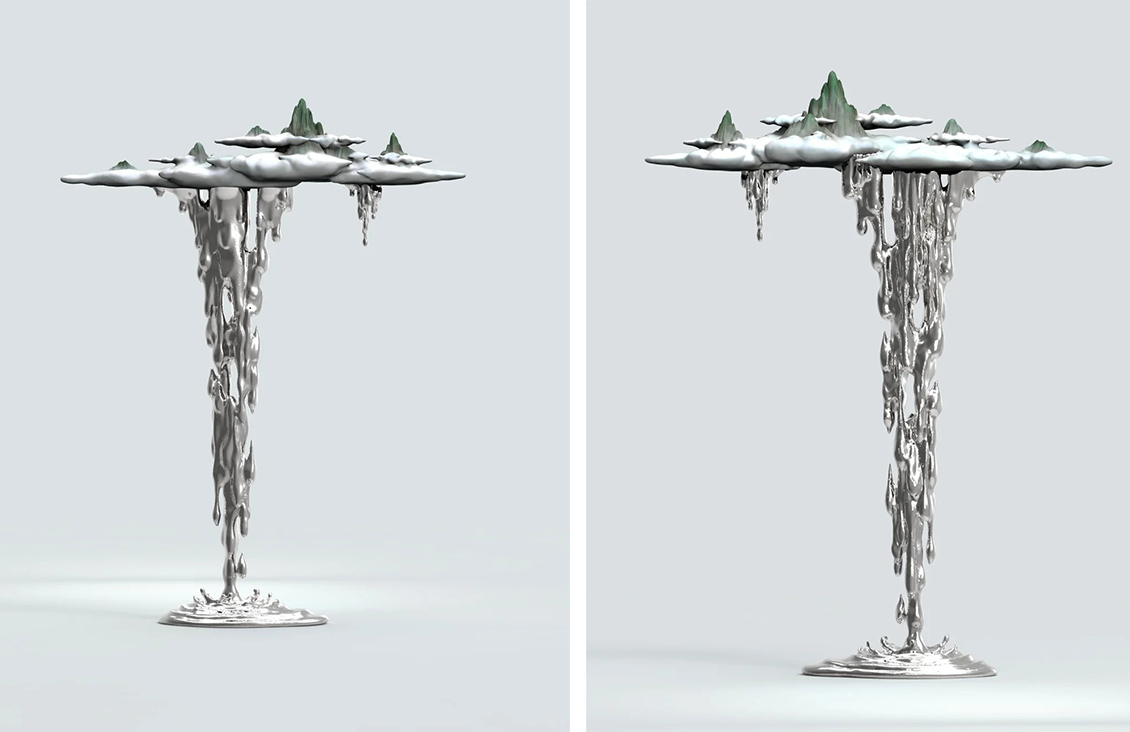 Mountain and Waterfall Concept Sculptures Mountain and Waterfall Concept Sculptures