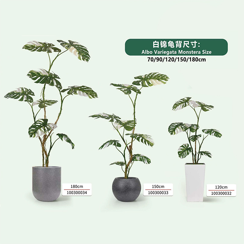 Z-048-01-1-004 Artificial Spring Green Monstera Leaf for Home Decor | Customizable Factory OEM/ODM
