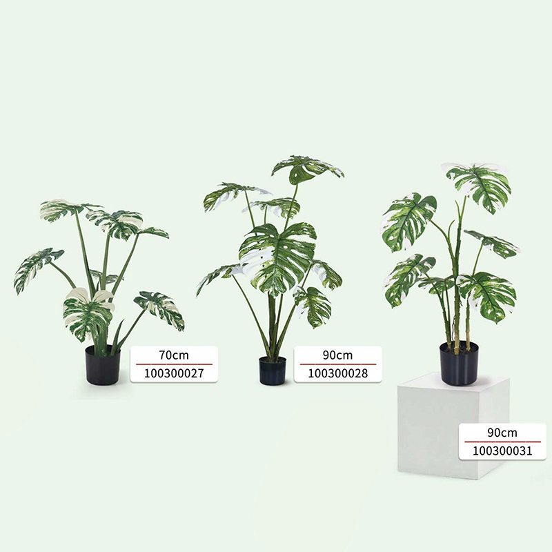 Z-048-01-1-004 Artificial Spring Green Monstera Leaf for Home Decor | Customizable Factory OEM/ODM