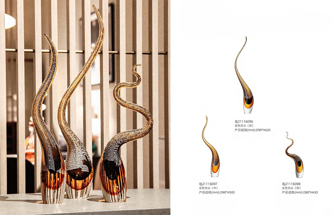 Luxury Glass Decorative Sculpture Luxury Glass Decorative Sculpture