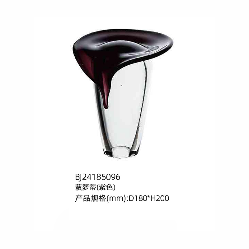 O-125-03-2-BJ24185095 Luxury Glass "Pineapple Top" Vase Series｜Customizable Premium Edition