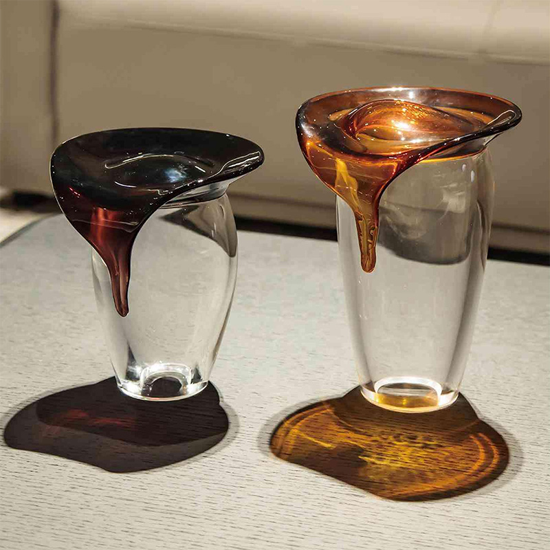 O-125-03-2-BJ24185095 Luxury Glass "Pineapple Top" Vase Series｜Customizable Premium Edition
