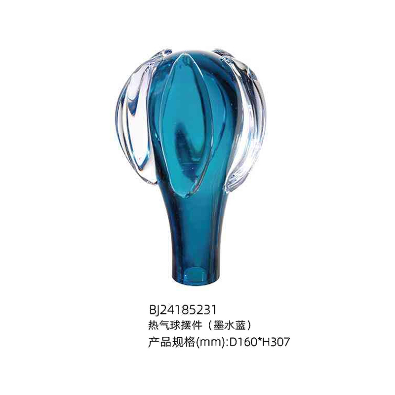 O-125-03-2-BJ24185229 Luxury Glass "Hot Air Balloon" Sculpture Series｜Customizable Premium Edition