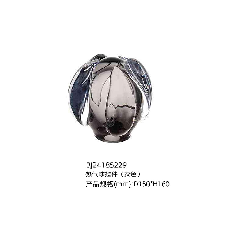 O-125-03-2-BJ24185229 Luxury Glass "Hot Air Balloon" Sculpture Series｜Customizable Premium Edition