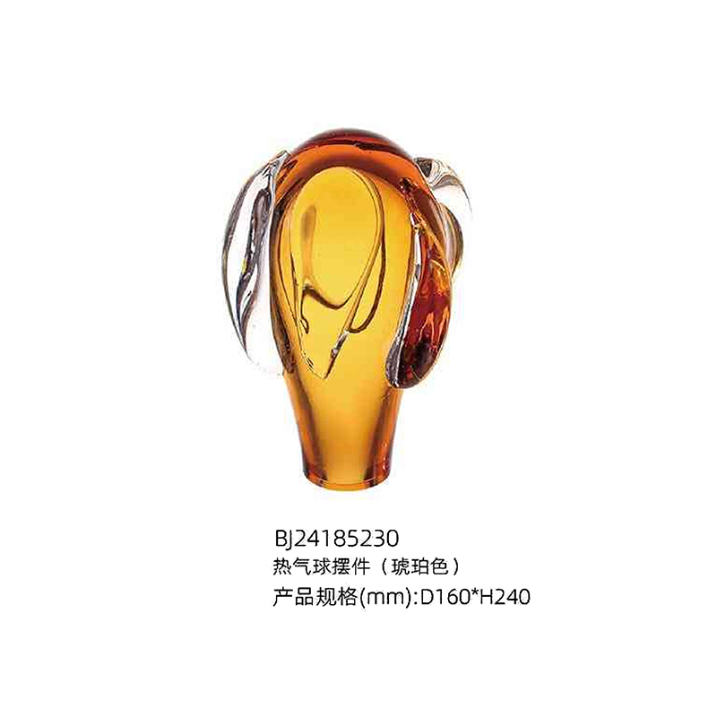 O-125-03-2-BJ24185229 Luxury Glass "Hot Air Balloon" Sculpture Series｜Customizable Premium Edition
