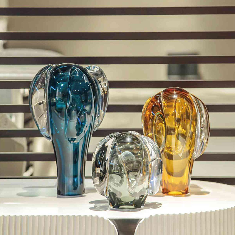 O-125-03-2-BJ24185229 Luxury Glass "Hot Air Balloon" Sculpture Series｜Customizable Premium Edition
