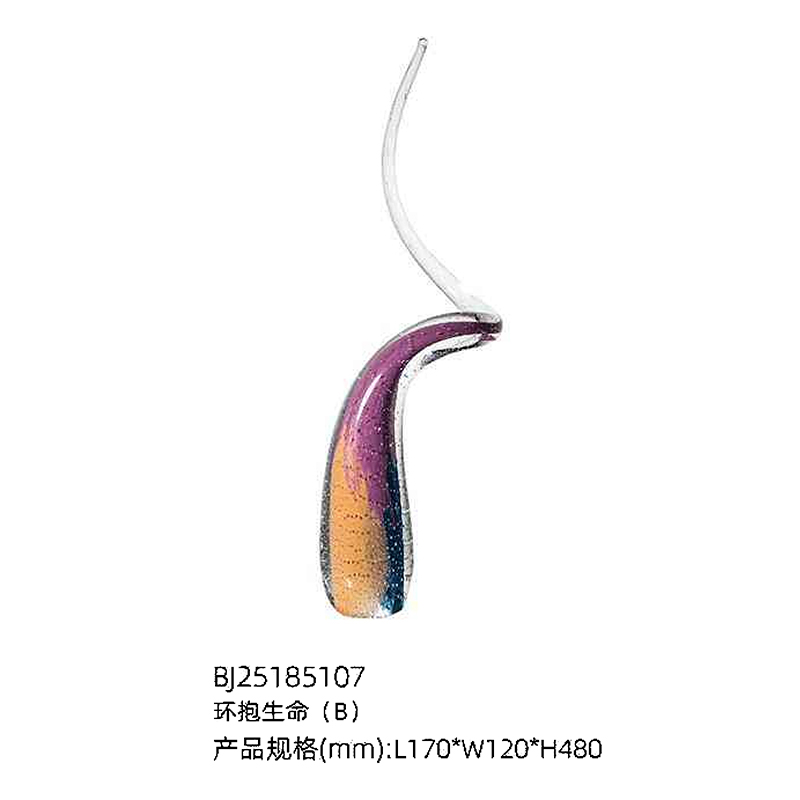 O-125-03-2-BJ25185106 Luxury Glass "Embrace Life" Sculpture Series｜Customizable Premium Edition