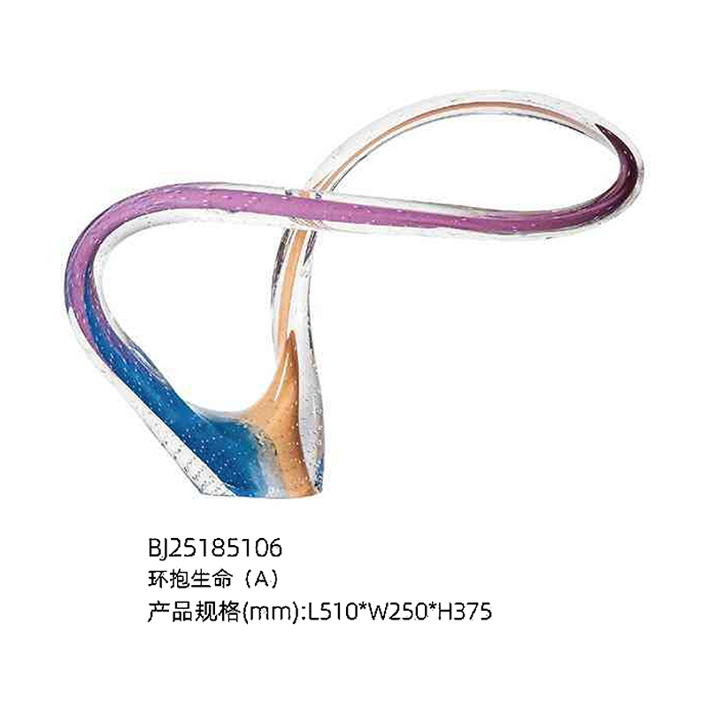 O-125-03-2-BJ25185106 Luxury Glass "Embrace Life" Sculpture Series｜Customizable Premium Edition