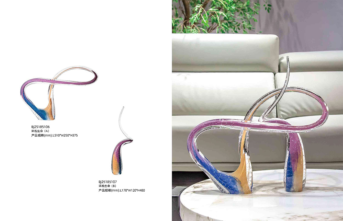 O-125-03-2-BJ25185106 Luxury Glass "Embrace Life" Sculpture Series|Customizable Premium Edition O-125-03-2-BJ25185106 Luxury Glass "Embrace Life" Sculpture Series|Customizable Premium Edition
