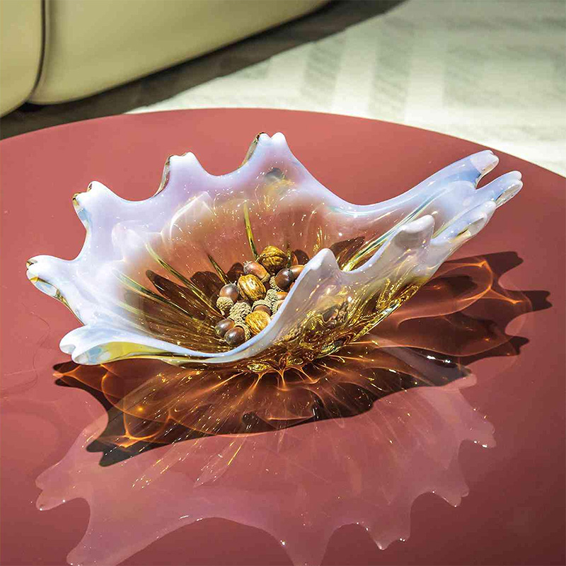 O-125-03-2-GP24115008 Luxury Glass "Antler" Fruit Bowl Series｜Customizable Premium Edition