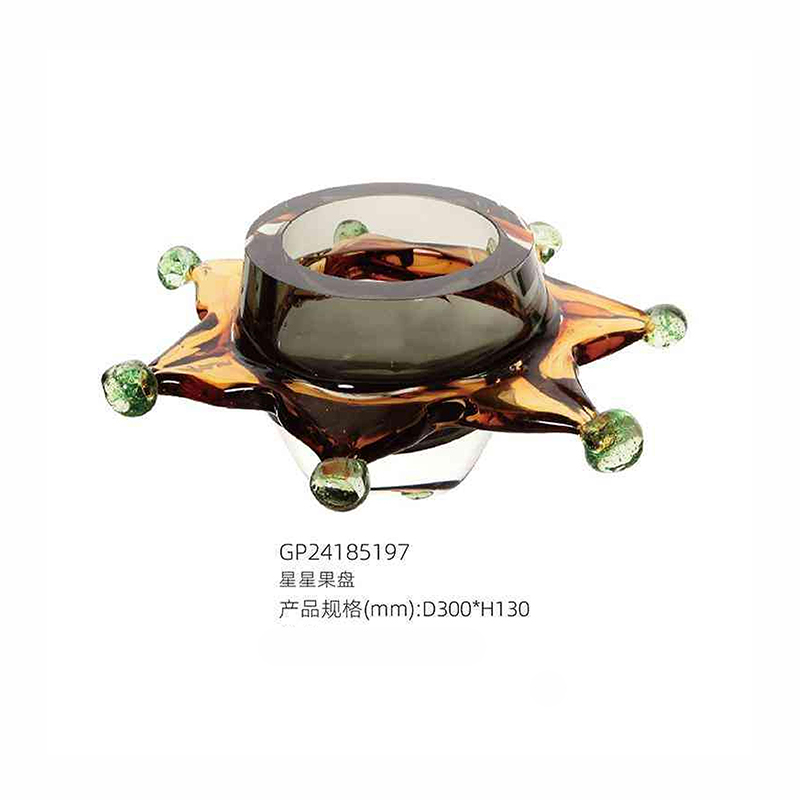 O-125-03-2-GP24185197 Luxury Glass "Star" Fruit Bowl Series｜Customizable Premium Edition