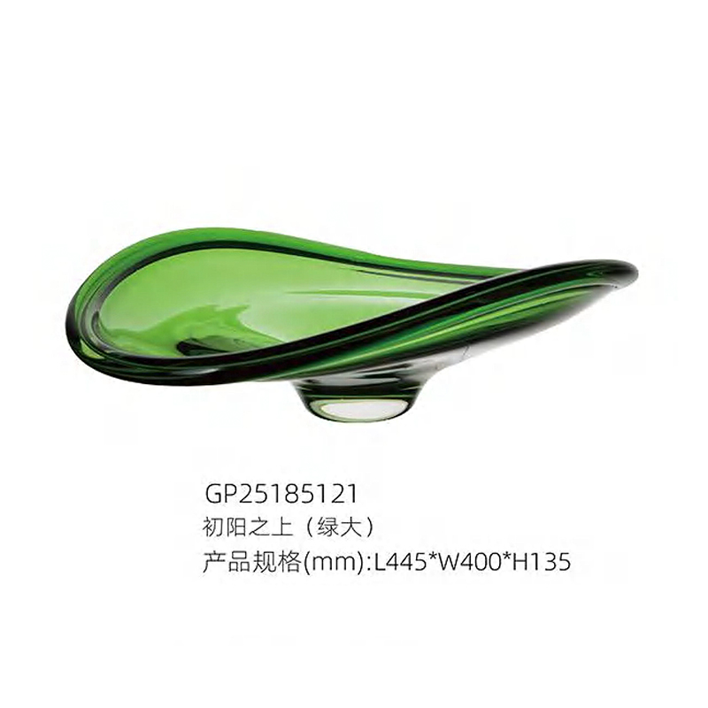 O-125-03-2-GP25185121 Luxury Glass "Above the Rising Sun" Fruit Bowl Series｜Customizable Premium Edition