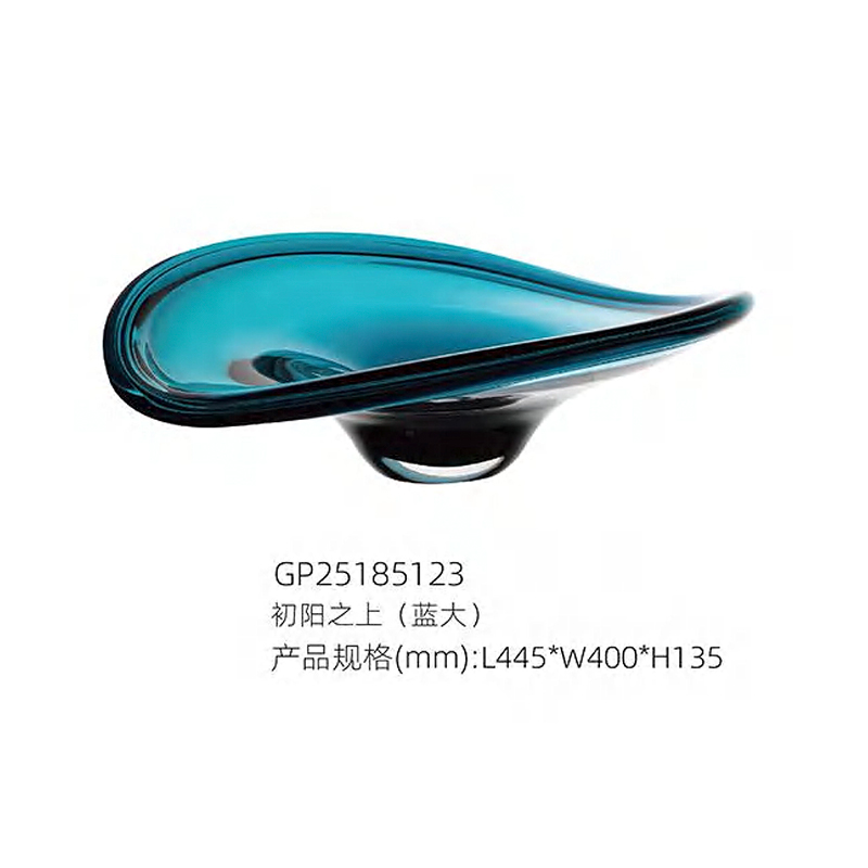 O-125-03-2-GP25185121 Luxury Glass "Above the Rising Sun" Fruit Bowl Series｜Customizable Premium Edition