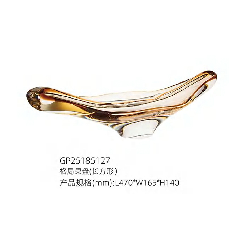 O-125-03-2-GP25185125 Luxury Glass "Pattern" Fruit Bowl Series｜Customizable Premium Edition