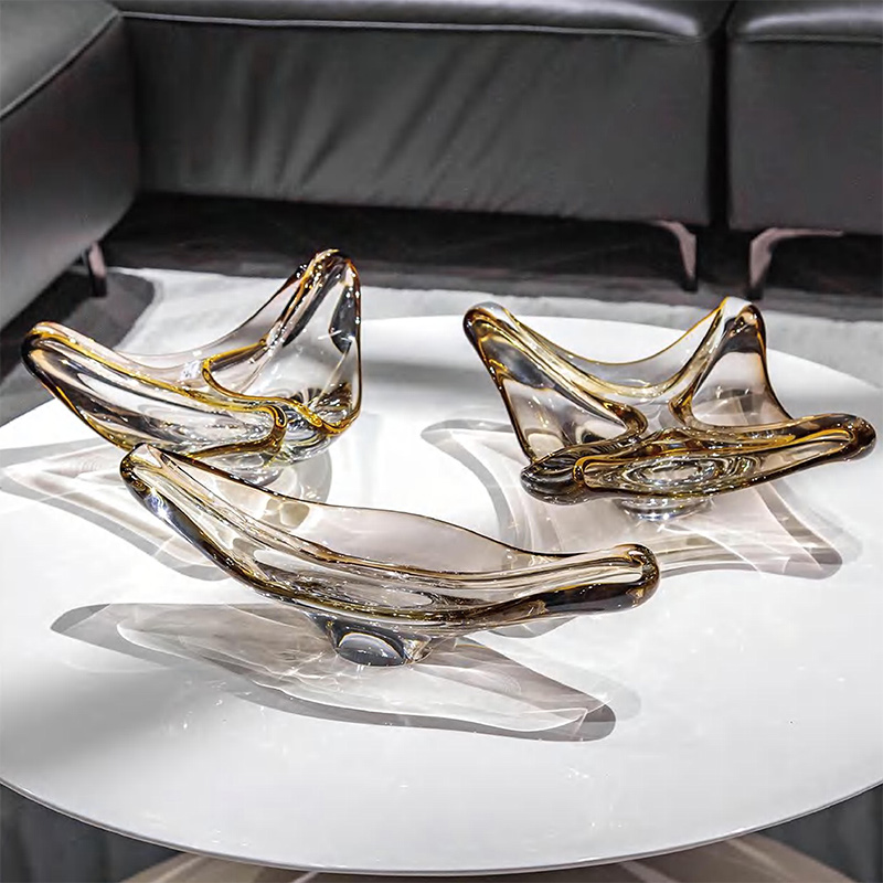 O-125-03-2-GP25185125 Luxury Glass "Pattern" Fruit Bowl Series｜Customizable Premium Edition