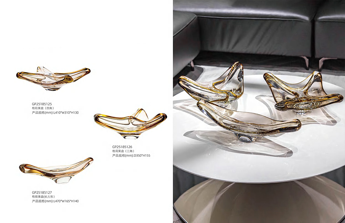 Luxury Glass Irregular Fruit Bowl Luxury Glass Irregular Fruit Bowl