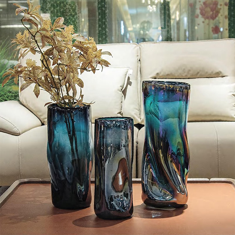 O-125-03-2-HP21116064 Luxury Glass "Twisted Dream" Vase Series｜Customizable Premium Edition