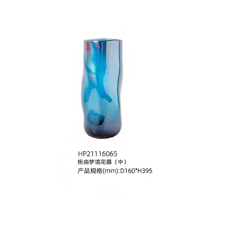 O-125-03-2-HP21116064 Luxury Glass "Twisted Dream" Vase Series｜Customizable Premium Edition