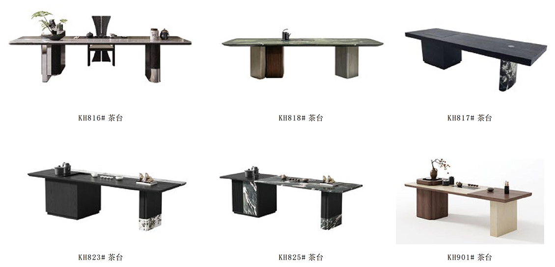 smoked black oak tea desk