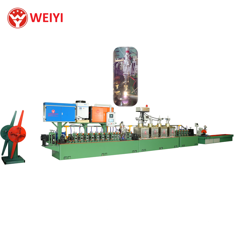 Furniture tube making machine with high speed laser welding