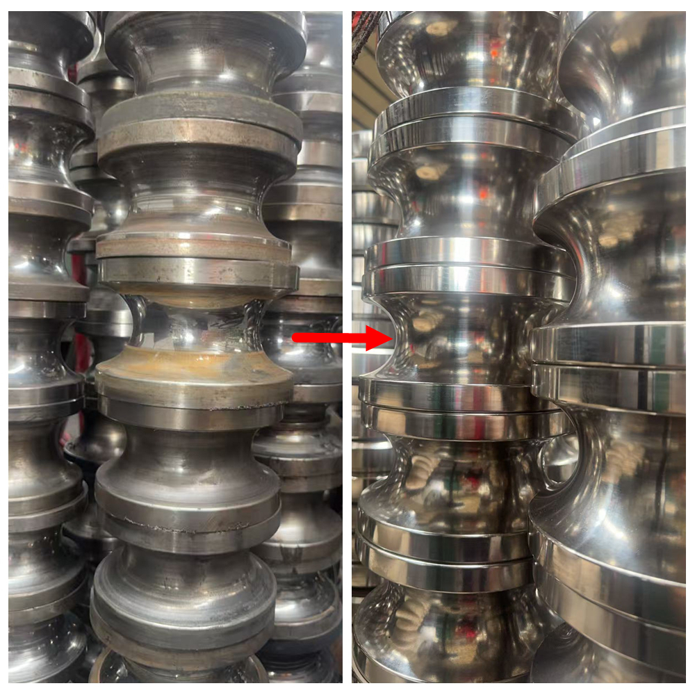 Regrinding and reconditioning for rolls