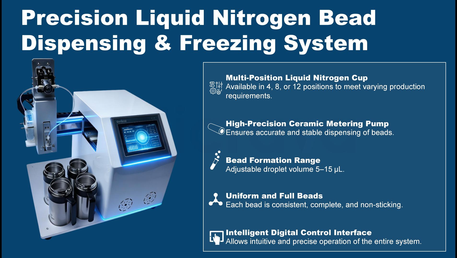 liquid nitrogen bead dispensing systems