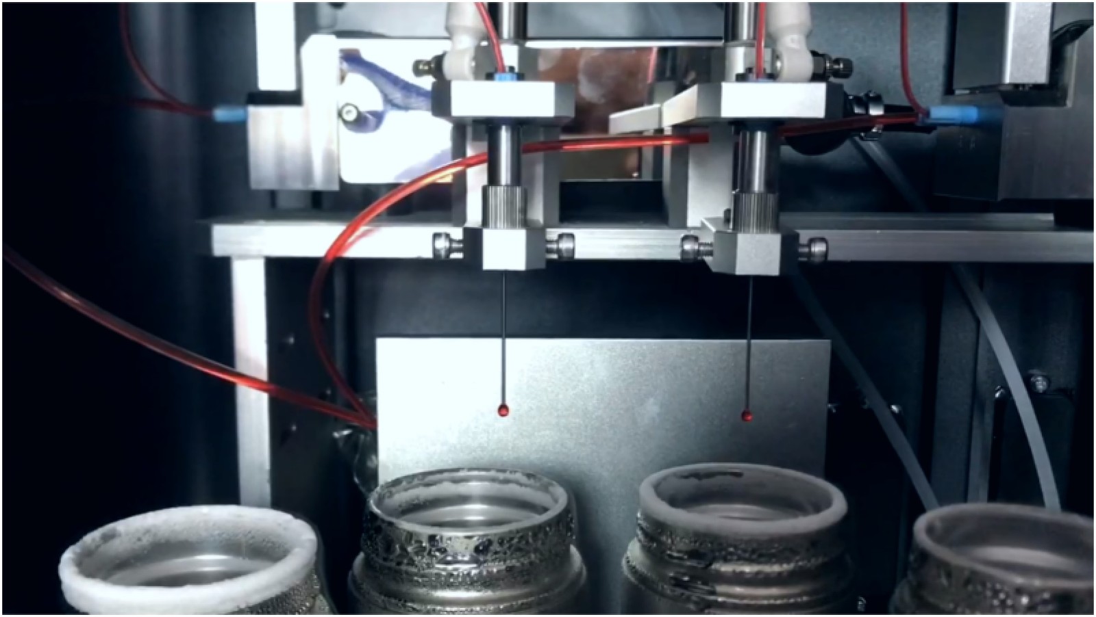 automatic liquid nitrogen bead dispensing system
