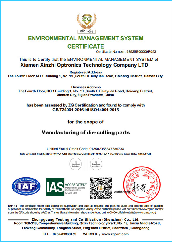 14001 Environmental Management Certificate