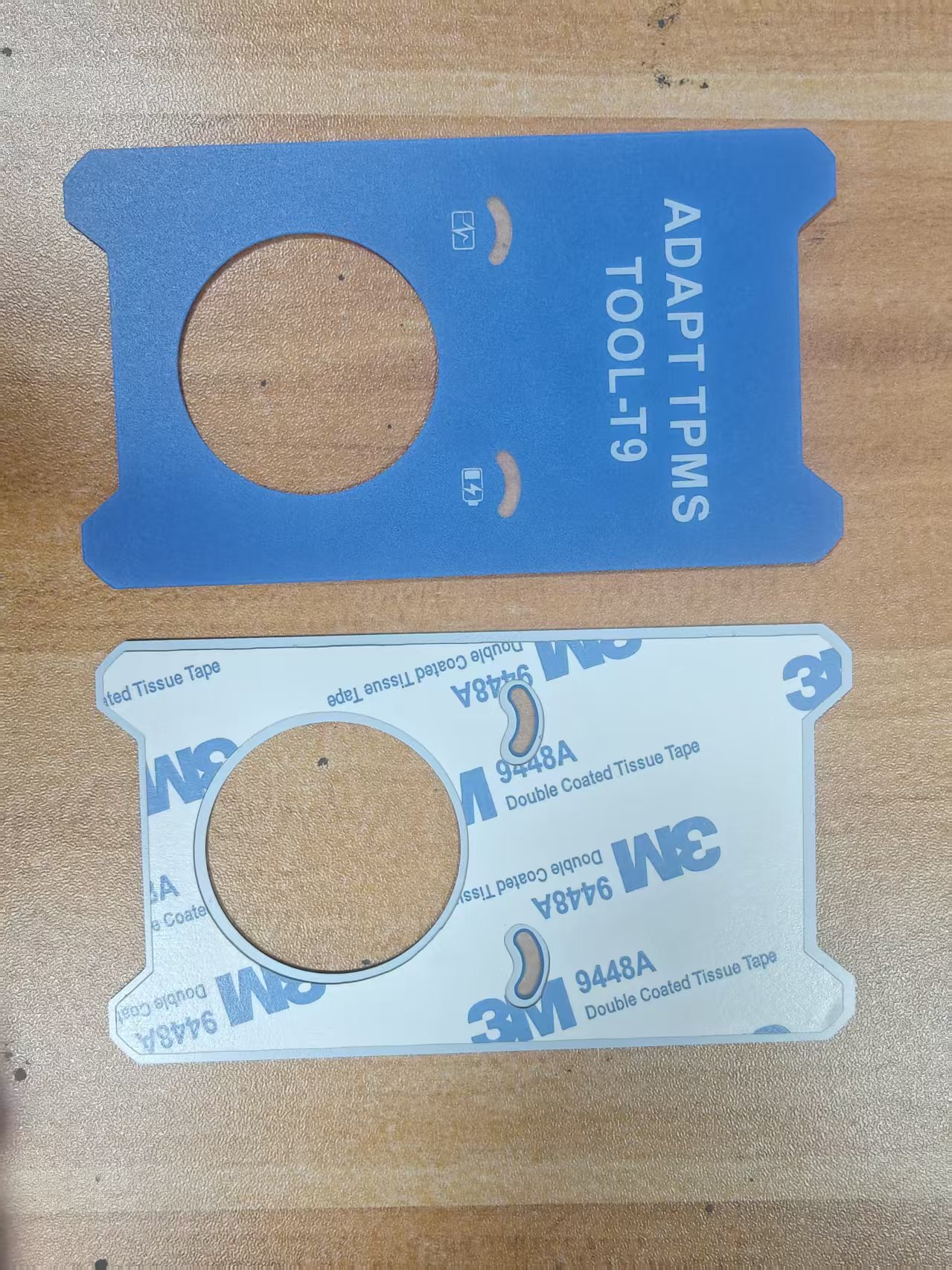 Adhesive backing nameplate