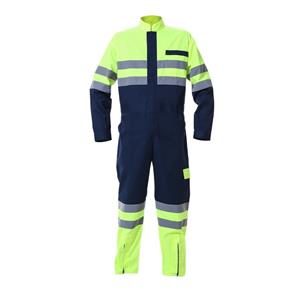 High Vis Fluorescent Overall with Reflective Tape