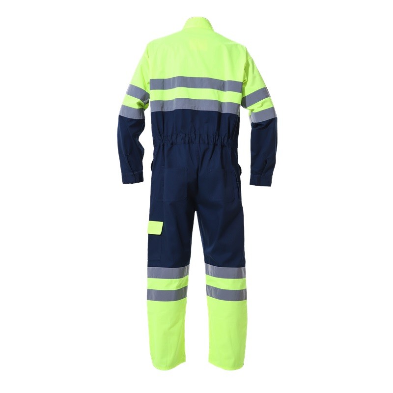 High Vis Fluorescent Overall with Reflective Tape