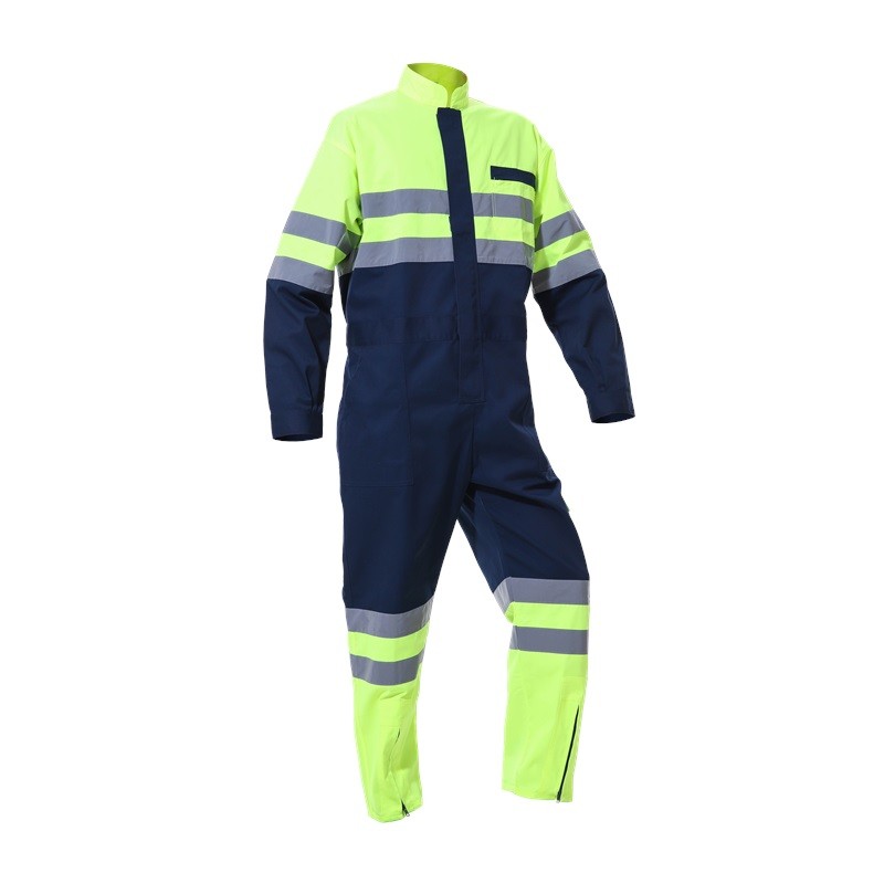 High Vis Fluorescent Overall with Reflective Tape