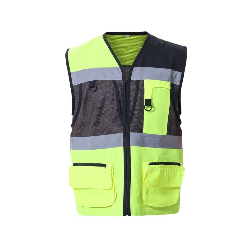 Bicolor Safety Vest With Mesh