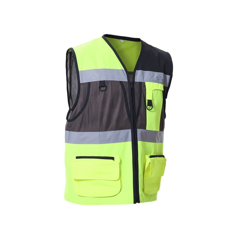 Bicolor Safety Vest With Mesh