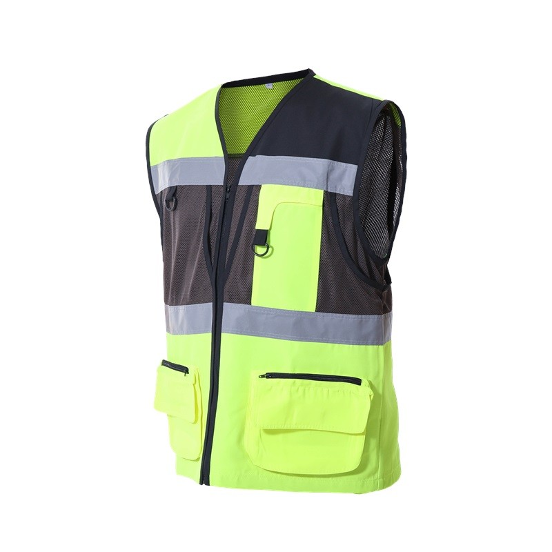 Bicolor Safety Vest With Mesh