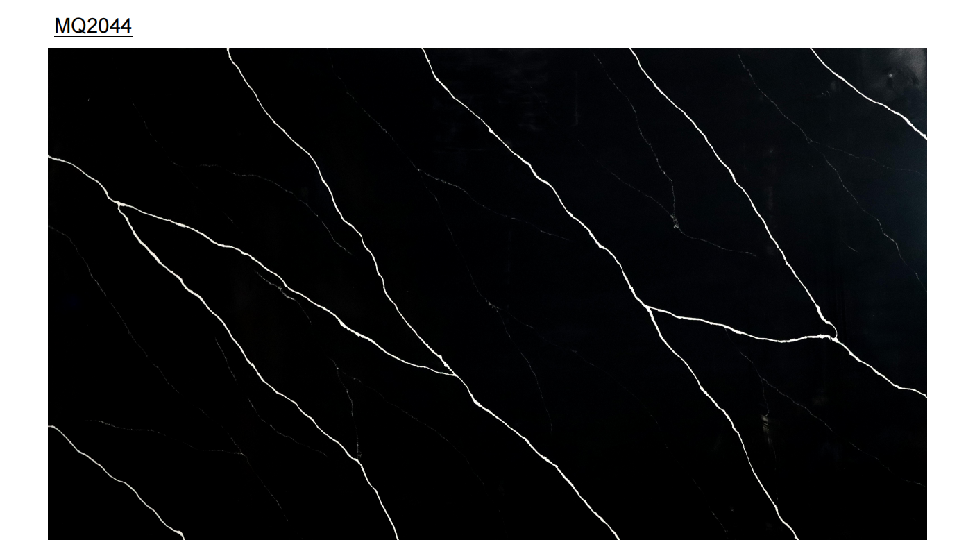 dark engineered quartz slab