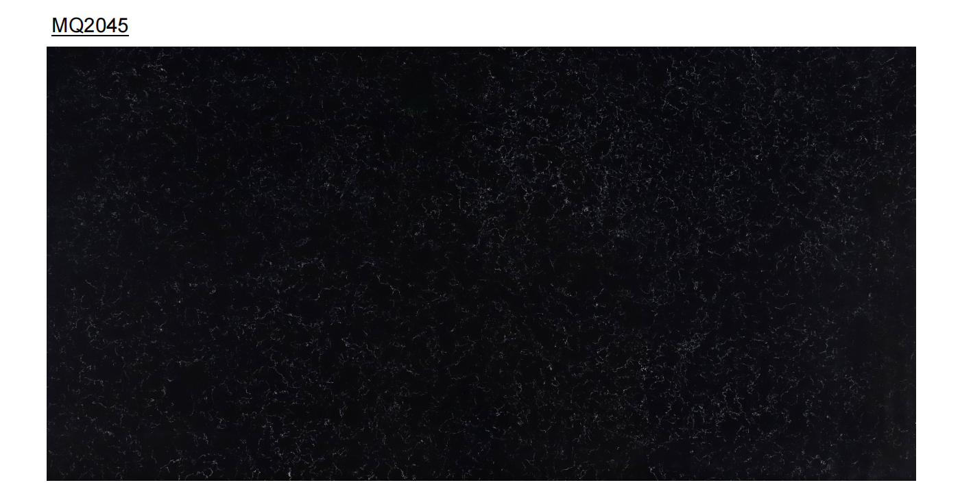 speckled black quartz slab