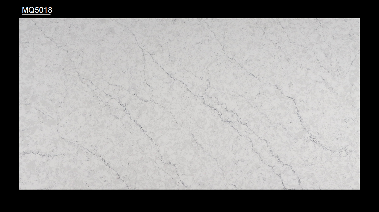 light grey vein quartz slab