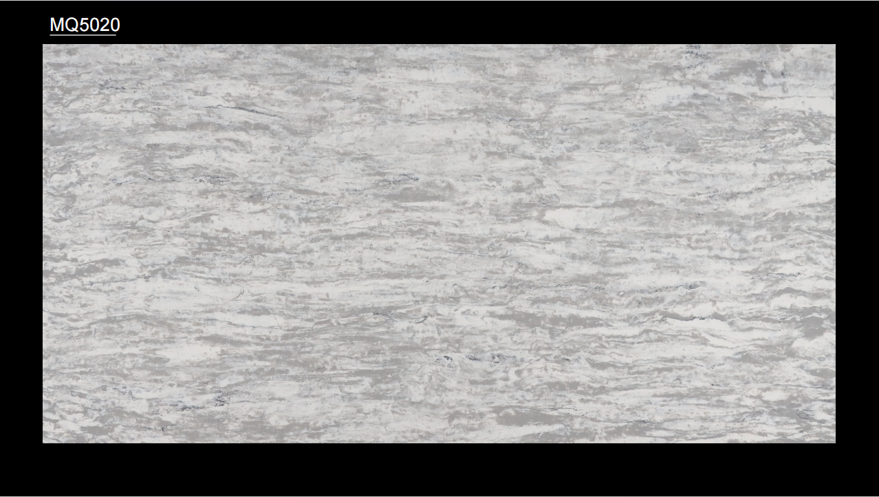 grey wave quartz slab