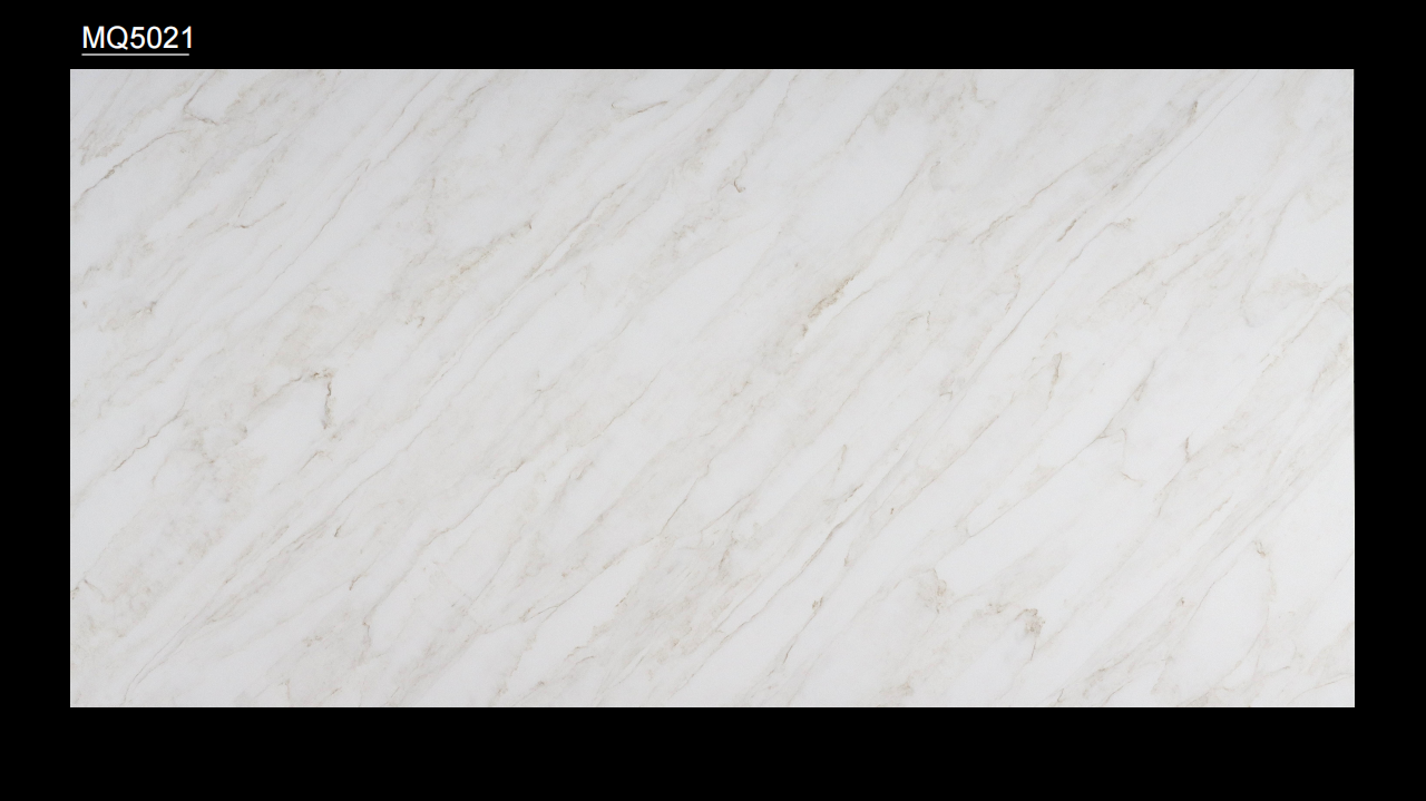 light grey wavy quartz slab