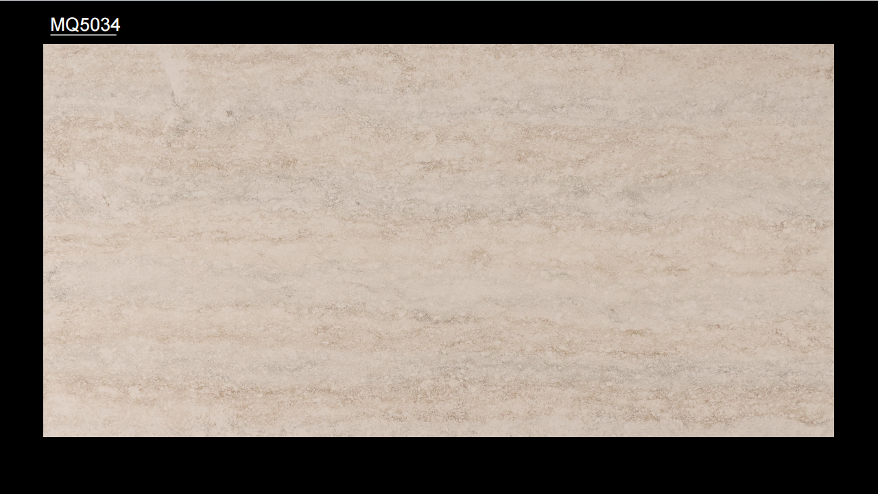 layered brown quartz slab
